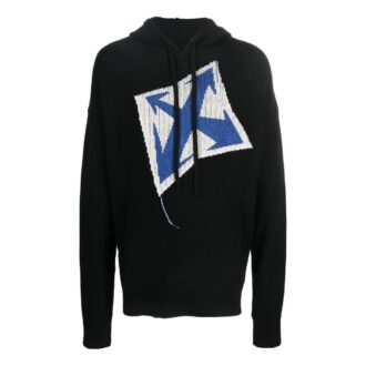 Off-White Men’ s FW22 Arrow Printing Knit Loose Fit Black Off-White Men’ s FW22 Arrow Printing Knit Loose Fit Black