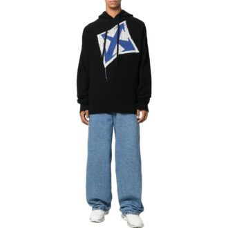 Off-White Men’ s FW22 Arrow Printing Knit Loose Fit Black Off-White Men’ s FW22 Arrow Printing Knit Loose Fit Black