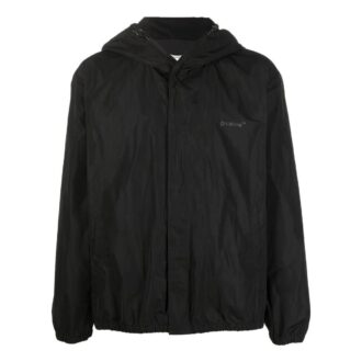 Off-White Men’ s FW22 Back Classic Logo Printing Hooded Jacket Ordinary Version Black Off-White Men’ s FW22 Back Classic Logo Printing Hooded Jacket Ordinary Version Black