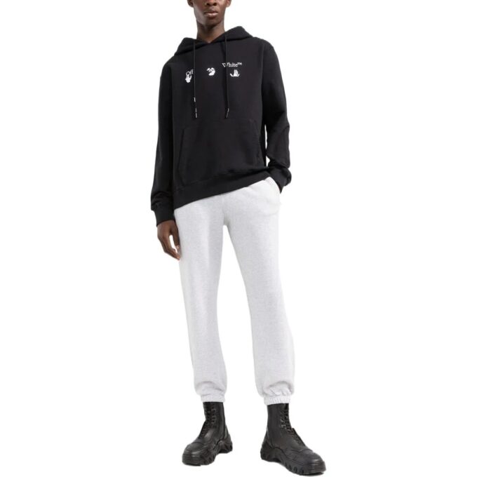 Off-White Men’ s FW22 Back Logo Printing Bundle Feet Sports Pants/Trousers/Joggers Gray
