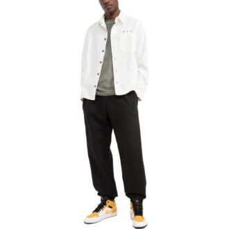 Off-White Men’ s FW22 Back Pattern Printing Single Breasted Denim Loose Fit White Shirt Off-White Men’ s FW22 Back Pattern Printing Single Breasted Denim Loose Fit White Shirt