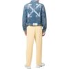Off-White Men’ s FW22 Back Print Lapel Long Sleeves Denim Version Blue Jacket