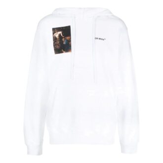 Off-White Men’ s FW22 Character Pattern Printing Loose Fit White
