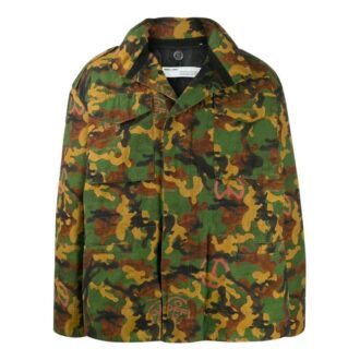Off-White Men’ s FW22 Classic Military Camouflage Pattern Jacket Green Off-White Men’ s FW22 Classic Military Camouflage Pattern Jacket Green