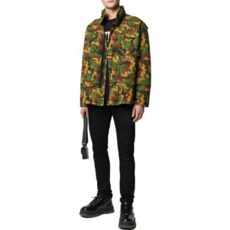 Off-White Men’ s FW22 Classic Military Camouflage Pattern Jacket Green Off-White Men’ s FW22 Classic Military Camouflage Pattern Jacket Green