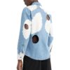 Off-White Men’ s FW22 Clouds Printing Hollow Out Long Sleeves Version Blue Shirt