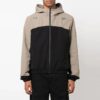 Off-White Men’ s FW22 Contrasting Colors Arrow Printing Zipper Hooded Jacket Loose Fit Black Gray