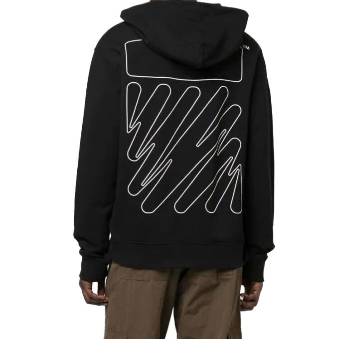 Off-White Men’ s FW22 Diagonal Stripes Printing Long Sleeves Black