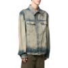 Off-White Men’ s FW22 Distress Denim Version Gray Jacket