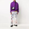Off-White Men’ s FW22 Graffiti Printing High Waist Straight Casual Pants/Trousers Version White
