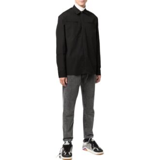Off-White Men’ s FW22 Logo Embroidered Long Sleeves Jacket Black