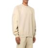 Off-White Men’ s FW22 Logo Embroidered Stripe Round Neck Long Sleeves Beige
