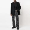 Off-White Men’ s FW22 Paint Splash Effect Straight Casual Pants/Trousers Version Black