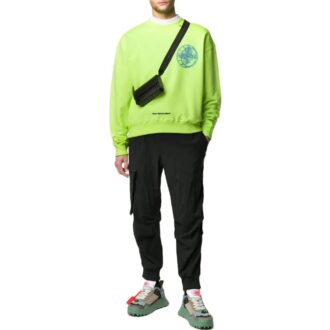 Off-White Men’ s FW22 Pattern Printing Pullover Long Sleeves Version Green Off-White Men’ s FW22 Pattern Printing Pullover Long Sleeves Version Green