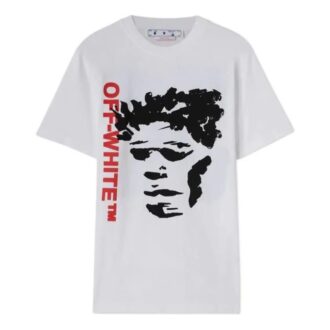 Off-White Men’ s FW22 Pattern Printing Round Neck Pullover Short Sleeve Version White T-Shirt Off-White Men’ s FW22 Pattern Printing Round Neck Pullover Short Sleeve Version White T-Shirt
