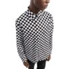 Off-White Men’ s FW22 Plaid Long Sleeves Version Black White Shirt