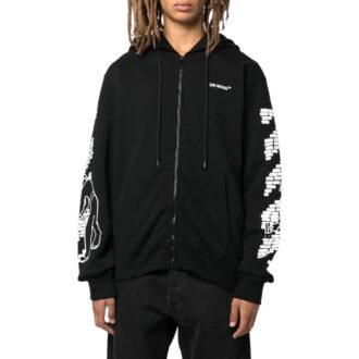Off-White Men’ s FW22 Ribbed Pattern Printing Fitted Fit Black Off-White Men’ s FW22 Ribbed Pattern Printing Fitted Fit Black