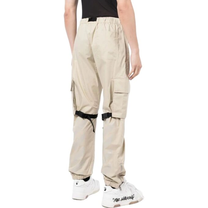 Off-White Men’ s FW22 Solid Color Big Pocket Lacing Casual Pants/Trousers Version Beige