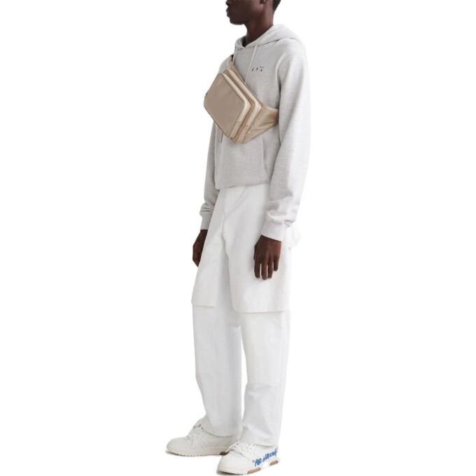 Off-White Men’ s FW22 Solid Color Casual Pants/Trousers Loose Fit White