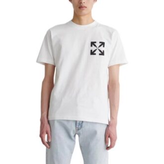 Off-White Men’ s FW22 Solid Color Diagonal Arrow Printing Round Neck Short Sleeve White T-Shirt Off-White Men’ s FW22 Solid Color Diagonal Arrow Printing Round Neck Short Sleeve White T-Shirt