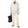 Off-White Men’ s FW22 Solid Color Half Zipper Hooded Wool Sweater Gray