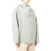 Off-White Men’ s FW22 Solid Color Half Zipper Hooded Wool Sweater Gray