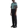 Off-White Men’ s FW22 Solid Color High Waist Straight Casual Pants/Trousers Version Black