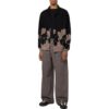 Off-White Men’ s FW22 Solid Color Logo Embroidered Casual Pants/Trousers Loose Fit Gray
