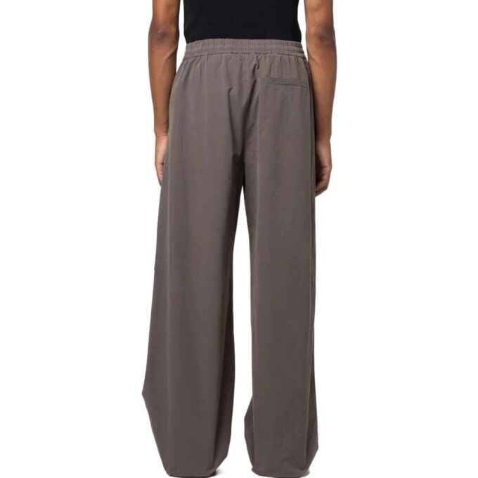 Off-White Men’ s FW22 Solid Color Logo Embroidered Casual Pants/Trousers Loose Fit Gray