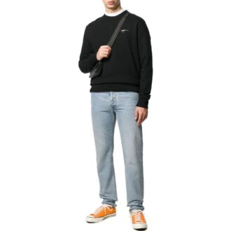 Off-White Men’ s FW22 Solid Color Logo Round Neck Long Sleeves Version Black Off-White Men’ s FW22 Solid Color Logo Round Neck Long Sleeves Version Black