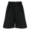Off-White Men’ s FW22 Solid Color Straight Casual Shorts Loose Fit Black