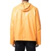 Off-White Men’ s FW22 Solid Color Straight Zipper Hooded Jacket Version Orange Yellow