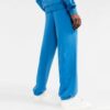 Off-White Men’ s FW22 Solid Color Stripe Bundle Feet Casual Long Pants/Trousers Blue
