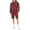 Off-White Men’ s FW22 Stripe Logo Printing Sports Shorts Version Red