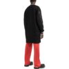 Off-White Men’ s FW22 Stripe Mid-Length Aviator Version Black Jacket