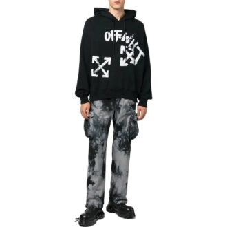 Off-White Men’ s FW22 Tie Dye Pattern Printing 3D Pocket Cargo Casual Pants/Trousers Black Off-White Men’ s FW22 Tie Dye Pattern Printing 3D Pocket Cargo Casual Pants/Trousers Black