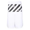 Off-White Men’ s FW22 Twill Printing Knee-Length Elastic Waistband Casual Shorts Loose Fit White