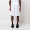 Off-White Men’ s FW22 Twill Printing Knee-Length Elastic Waistband Casual Shorts Loose Fit White