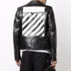 Off-White Men’ s FW22 Twill Printing Zipper Jacket Black
