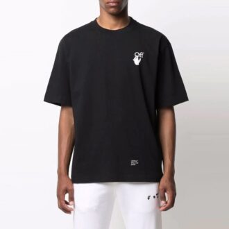 Off-White Men’ s Illustration Arrow Pattern Printing Short Sleeve Black T-Shirt Off-White Men’ s Illustration Arrow Pattern Printing Short Sleeve Black T-Shirt