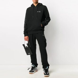 Off-White Men’ s Logo Elastic Waistband Cargo Sports Pants/Trousers/Joggers Slim Fit Black Off-White Men’ s Logo Elastic Waistband Cargo Sports Pants/Trousers/Joggers Slim Fit Black