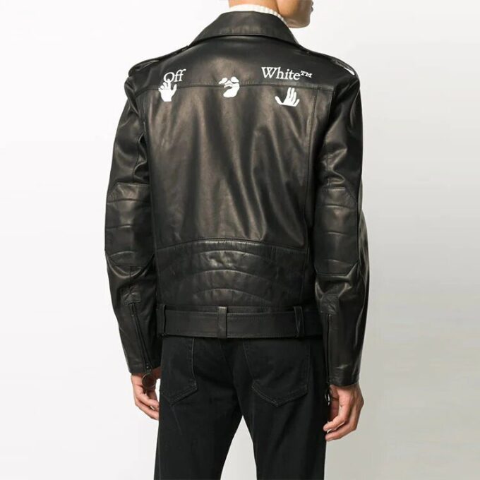 Off-White Men’ s Logo Pattern Jacket Black