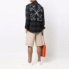 Off-White Men’ s Logo Plaid Flannel Long Sleeves Loose Fit Gray Shirt