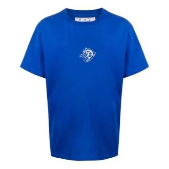 Off-White Men’ s Logo Printing Blue T-Shirt Off-White Men’ s Logo Printing Blue T-Shirt