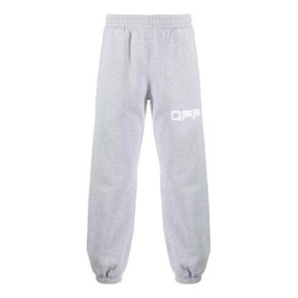 Off-White Men’ s Logo Printing Bundle Feet Sports Pants/Trousers/Joggers Light Grey Off-White Men’ s Logo Printing Bundle Feet Sports Pants/Trousers/Joggers Light Grey