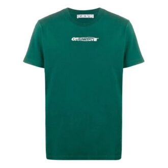 Off-White Men’ s logo Printing Green T-Shirt Off-White Men’ s logo Printing Green T-Shirt