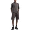 Off-White Men’ s Logo Printing Pattern Elastic Waistband Straight Shorts Brown