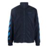 Off-White Men’ s SS22 Small Logo Embroidered Zipper Stand Collar Jacket Version Blue