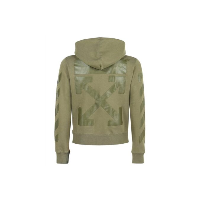 Off-White Men’ s Logo Printing Pullover Green
