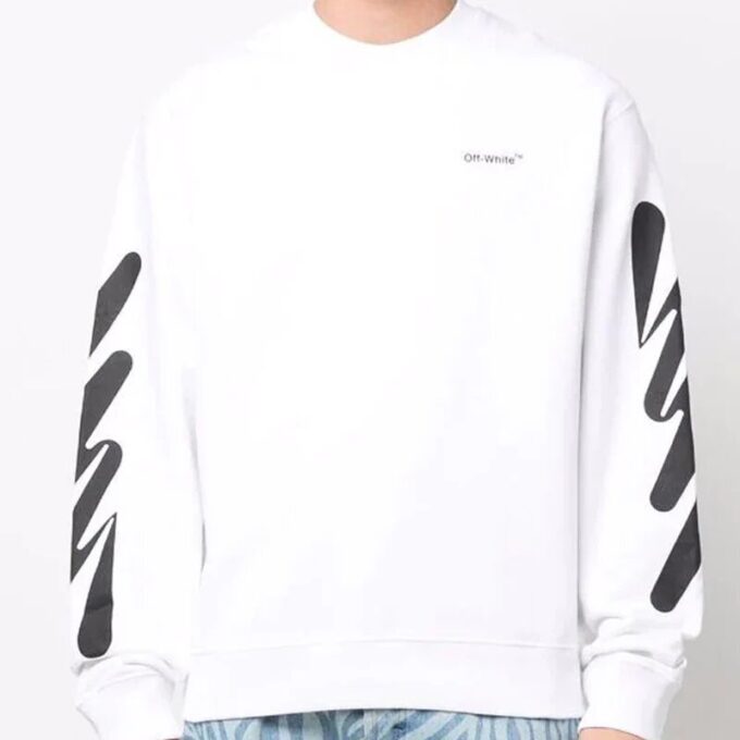 Off-White Men’ s Logo Printing Round Neck White